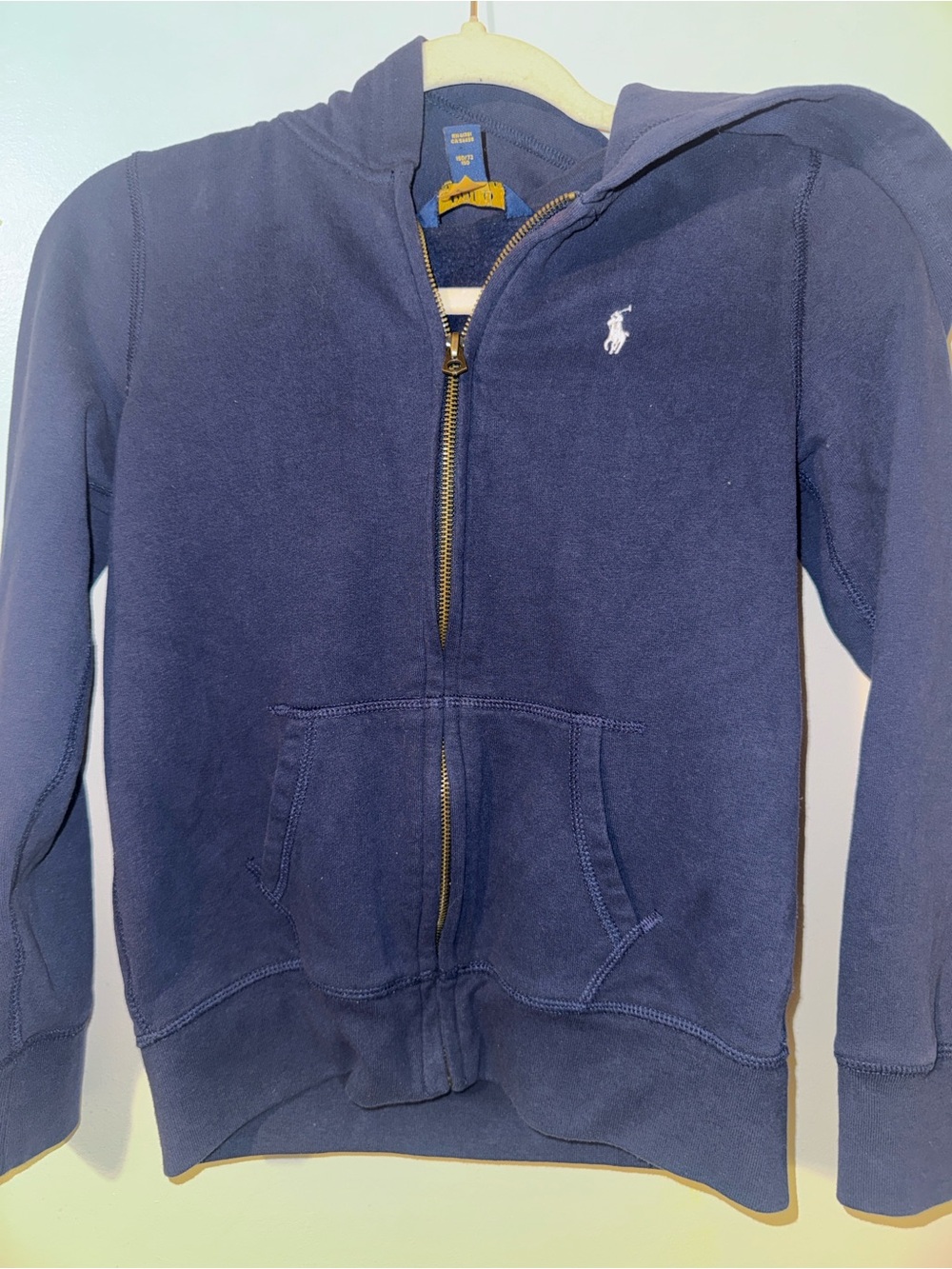 Polo by Ralph Lauren Navy Full-Zip Hoodie with White Pony